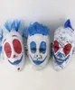 Funny Clown Halloween Maske Halloween Punk Clown rote Augen Latex Mask Blaues Perücken Zirkus Tanzparty Make -up Party Cosplay Requisiten15916585