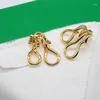 Boucles d'oreilles en peluche 2024 Europe Designer 24k Platage d'or Irrégulier Femme Tente de bijoux de qualité supérieure