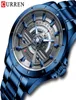 Curren Fashion Casual Quartz Watchs en acier inoxydable Date et semaine Horloge de bracelet de marque créative masculine pour hommes 2103101529513