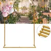 Party Dekoration Hochzeitsbogen Metall Hintergrund Ständer Ballonblume für Garten Gold 47.24x13.7x59.05inch