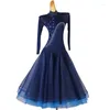 Stage Wear High Neck Diamond Diamond Modern Dance Dress Ballroom Swing Waltz