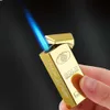 Passistfackla tändare anpassade tryck guldstång form stor eldkraft blå ljus jet flamma lättare