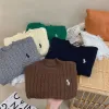 Симпатичная вышивка детские утолщные свитера Дети тепло