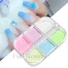 Nail Glitter 6 Grids Sugar White Purple Powder Sandy Candy Pigment For 3D Acrylic Flower Dazzling Dust Manicure Decor LY1909-22