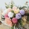 Fiori decorativi fiore artificiale seta sposa bouquet hydrangea falsa artigianato floreale camere decorazioni per vaso accessori centrale tavolo fai da te
