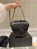 Les femmes aiment le sac de corps crossbody de style coeur de style diamant en diamant sac à bandoulière en cuir authentique en cuir monte