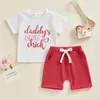 Roupas conjuntos de roupas para criança menino roupas de verão garoto de menino de menina impressão de manga curta shorts de camisetas