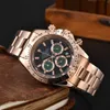 Смотреть часы AAA Laojia Six Igle Multifunctional Watch Trendy Mens Fashion Watch Steel Band Quartz Watch