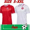 2024 Danemark Soccer Jersey 24 25 Euro Eriksen Home Red Away White Kjaer Hojbjerg Christensen Skov Olsen Braithwaite Dolberg Football Shirts 999