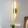 Wandlampe moderne LED schwarz Gold dimmbare dekorative Scheinwerfer für Schlafzimmer Wohnzimmer Nacht Hintergrundbeleuchtung 16W AC85-265V