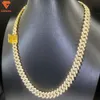 925 Sterling Silber Miami Cuban Link Kette 18K Gold plattiert VVS Moissanit Diamant Kubaner Kette Moissanit Hip Hop Halskette