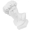 Vasos titular de caneta David estátua estilo grego decoração divertida vaso vintage maquiagem de maquiagem de mata -busto de busto de grande arranjo armazenamento balde de armazenamento