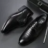 Freizeitschuhe Männer Leder Business Kleid All-Match-Absorbing Schuhe Kee-resistent