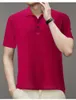 Heren Polo's Zomer Solid Color High-end Mesh Speed Droog Ice Silk Rapel Polo korte mouwen T-shirt Leisure Luxury top