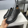 Lässige Schuhe europäische amerikanische Mode Herren -Kuhläden -Laibers Flat wandernder Leder weich und bequem schwarzblau Weiß