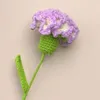 Dekorativa blommor 33 cm Carnation virka blomma konstgjorda hemlagade hand stickade bukett mors dag bröllopspresent