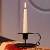 Kerzenhalter Nordic Circle Porta Candele Schwarze Eisen -Kerzenstifte Französisch Tablett für Partydekorationen Wohnkultur