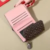 Brieftaschen Frauen Brieftasche Kurzer dreifaltes Mädchen Kartenhalter Geldbeutel mit Reißverschluss für Frauen HaSp -Geldbörse Münze