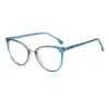 Sonnenbrillen Frames Mode einfügen Kernbeine Frauen Blaues Licht Blockierbrille Retro Nieten transparente Brillen Computerspielkunden -Objektiv