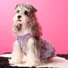 Hundekleidung Luxuskleid Weiche Samt Blingbling Welpe Gilr Kleider kleine Hunde York Weihnachten Geburtstagsfeier Schichten Kleider