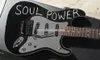 Ikonische Tom Morello Soul Power Black E -Gitarre Floyd Rose Tremolo Bridge Verriegelungsmutter Chrom Pickguard Kill Schalter Schalter Umschalter