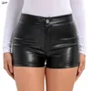 Short féminin pulabo été sexy noir pu mode femme décontractée vêtements faux cuir goth haut taille femme y2k femme