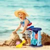 Childrens Beach Sand Toys Zestaw zestawu zabawek z piaskowym kółkiem z łopatkami 2 formy dzieci dzieci na świeżym powietrzu 240418