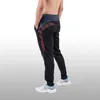 メンズパンツサマーファッションスポーツエラスティックウエストドローストリングパッチワークパネルプリントポケットランニングクイックドライカジュアルズボン