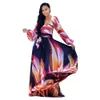 デザイナーの女性服新しい2024販売シフォンロングスカートデジタル印刷ファッション大規模スイングスカートレディースレディースマキシドレスkgv4のためのドレス