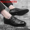 Casual Shoes Business Men's Pu Leather Formal Men Black Oxfords Wedding Dress Classic Monk Big Size 38-48