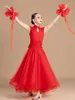 Bühnenbekleidung Kinder National Standard Tanzkleid Soziale Performance ärmellose Mesh Röcke Ballsaal DN17939