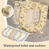 Cubiertas de asiento del inodoro a la almohadilla de la cubierta universal engrosado de baño suave anticipto dibujos animados ma t9j7