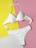 Swimwear femminile Para Praia White High Cut Bikini Set Push Up Female Swimsuit Brasilian Wacking Gooding Good