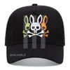 Designer de bolas bonés Bad Bunny Borderys Men Women Trucker Hats Hat Hat Fashion Baseball Caps Shade Mesh Black and White Gorro 776