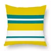 Oreiller vert jaune rayure velours couvre décoration intérieure canapé-oreiller géométrique canapé 45x45cm coussin décoratif