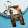 Bangle tas hanger sleutelhanger luipaard Engelse alfabethars acryl letter sleutelhanger