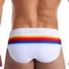 Underpants Men Sexy Swim Striped Stamped Twimming Slievi pantaloni da spiaggia corta Rainbow Surf abbigliamento da bagno 3D maschio senza cuciture