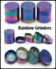 Rainbow Grinders ijsblauw zink legering metalen grinder accessoires 40 50 55 63 mm diameter 4 delen droge kruidenbrekers fast3829628