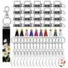 Keychains Key Key Fob Hardware Set en cuir Keychain Tassel Tassel Acryliques Tablettes Swivel Snap Hooks for DIY Craft