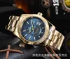 Bekijk horloges AAA 2024 Solid Steel Band Watch Business Mens Quartz Watch met kalenderfunctie