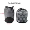 1pc Golfballbeutel können 12 25 50 PCs Ball Schwarz Nylon Speicher Solid Mesh Net für Golfer Geschenksport 240425 halten