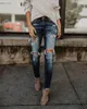 Women's Jeans Womens Destroyed Ripped Distressed Slim Denim Sexy Hole Pencil Trousers Plus Size