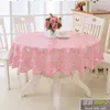 Table de table de table de fleur en coton nappe ronde de mariage el banquet couverture de salle à manger intérieure cuisine extérieur décor manneles