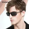 Lunettes de soleil pochromiques fuqian Men Femmes Vintage Metal Polaris Sun Glasses For Male Night Vision Driving Sunglass 240426