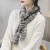 Schals echtes Chinchilla -Fell kleine Schal Dekoration für Frauen hand gestrickt vielseitig weich und bequem Frühling Herbst Winter