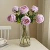 Dekorative Blumen 1PCS Luxus großer echter Touch Austin Rosen rosa Zimmerdekor Künstliche Deco Mariage Weiße Blumenhochzeitsdekoration Flores Flores