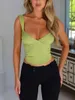 Tank da donna Donne Y2K Cami a strati camisole sexy a V Neck Sleeveless Tro canotte senza spalline Summer Fashion Fashion Slim Crop Streetwear