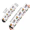 Chaussettes masculines beaux moineaux d'oiseau floral vintage coton mode harajuku accessoires de tubes intermédiaires petits petits cadeaux