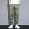 Marca de verano Men Joggers de algodón Pantalones de carga Verde Kahaki Streetwear Hip Hop Pantalones de chándal Masculino Harem pantalones Harajuku 240429