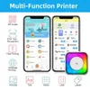 Mini LED-licht Printer Pocket Thermal Paper Label Lijm Webpagina Afbeelding Afdrukken Bluetooth Wireless Type-C Maker 240417